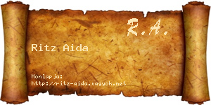 Ritz Aida névjegykártya